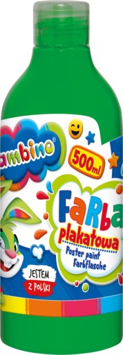Plagátová farba vo fľaši BAMBINO 500 ml - zelená