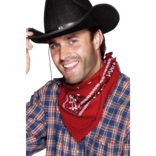 COWBOY bandana ČERVENÁ kovbojská šatka WESTERN prevlek KARNEVAL