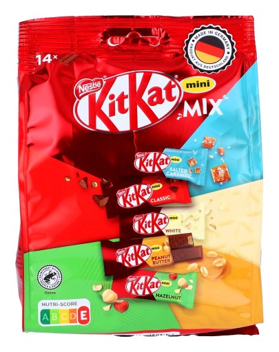 Kit Kat Mini Mix 5 príchutí Vaflové tyčinky 14 ks
