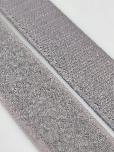 Páska na suchý zips 25 mm ŠEDÁ 1 METER sada