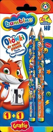 UČÍME SA PÍSAŤ Trojuholníkové ceruzky pre batoľatá 2 kusy Bambino ceruzky