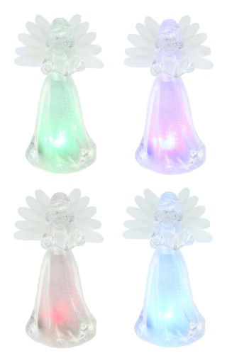 Svietiaca lampášová LED dekorácia Svietiaci anjel