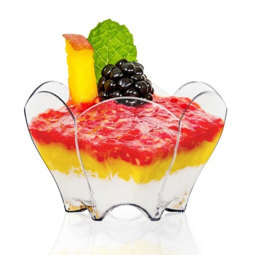 Dezertné poháre CROWN FINGERFOOD, opakovane použiteľné nádoby, 90 ml, 24 ks.