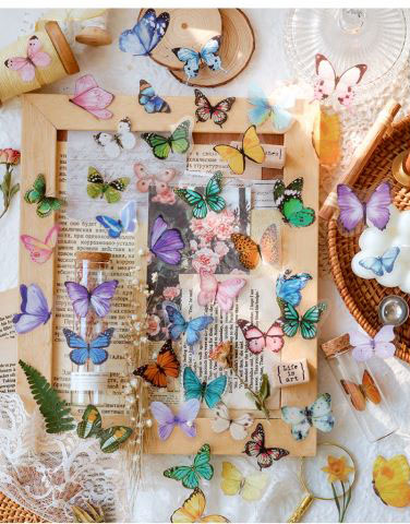 Samolepiace nálepky na scrapbooking s motýľmi