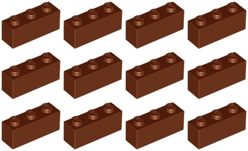 LEGO 3622 BRICK 1x3 hnedá NOVINKA (15g) 12 ks.