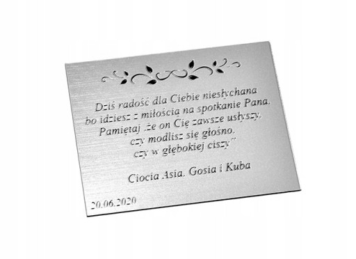 Gravírovaná plaketa s venovaním - akékoľvek gravírovanie! Luxus!
