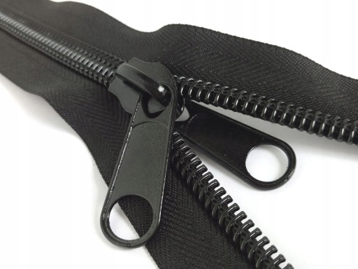 Špirálová páska na zips 10 mm, metrový zips bez zipsov, čierna, 1 meter