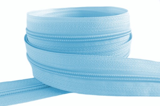 Špirálová páska na zips 3 mm zips MODRÁ 1 meter + 2 zipsy