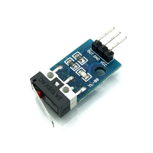 Mechanický koncový spínač na PCB s káblami