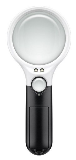Zväčšenie na čítanie, lupa, ZOOM, veľká LED