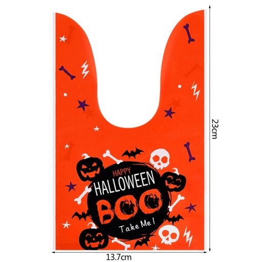 HALLOWEENSKÉ TEKVICOVÉ VRECKO 6 ks. trik alebo darček