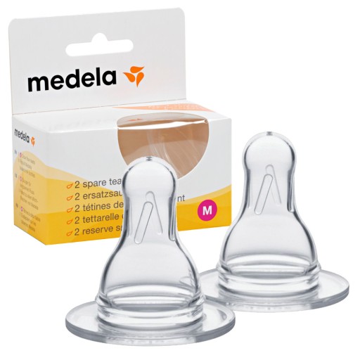 MEDELA Cumlík na fľašu veľkosť M 4m+ 2 ks
