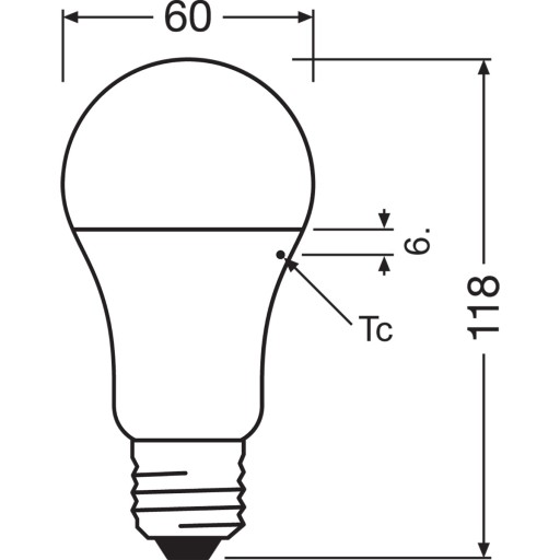 E27 A75 LED žiarovka 10W = 75W 1055lm 6500K OSRAM
