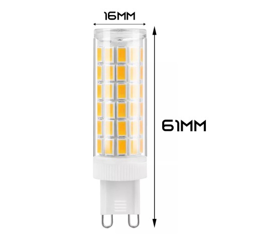 G9 LED žiarovka 7W 700lm Teplá biela