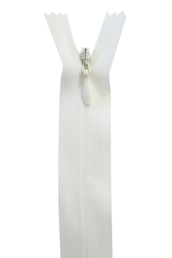 Tkaný krytý zips C3 30 cm Ivory
