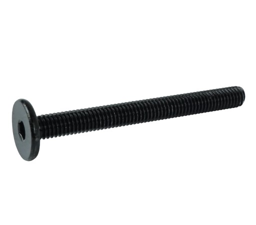 10x skrutka s plochou hlavou M6 x 60 mm, čierna metrická skrutka na nábytok