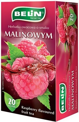 MALINOVÝ čaj 20 vrecúšok BELIN
