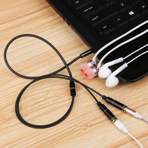 MINI KONEKTOR 3,5MM KÁBLA NA ROZDELENIE AUDIO SIGNÁLU pre SLÚCHADLÁ