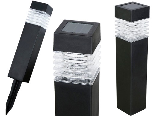 LED solárne svietidlo, zapustený štvorcový stĺpik, záhradná dekorácia, vstupy na terasu, P-301