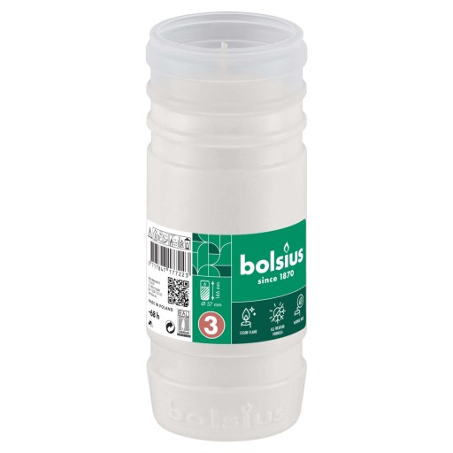 Bolsius Vložka do sviečky Parafínová biela RP3 68h