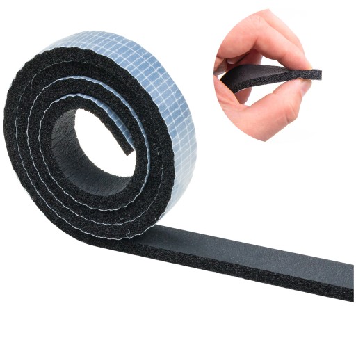 Gumové tesnenie Samolepiaca izolácia 6x20x1000mm pre dvere, okná a brány