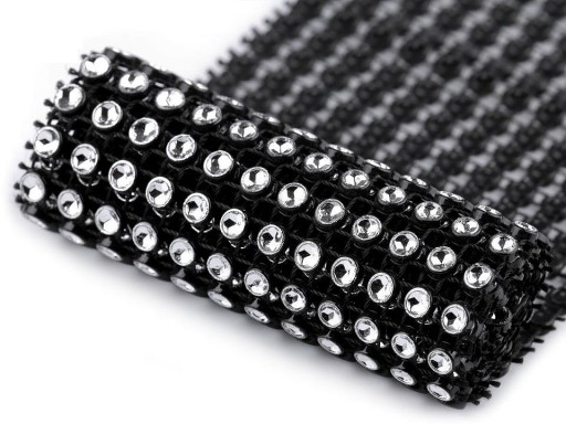 Zirkónový diamantový pás, čierny, diamantový pás, 58 mm, 1 m, 5,8 cm