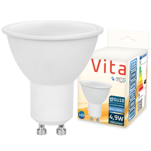 LED žiarovka GU10 diódová 2835 5W 230V TEPLÁ BIELA