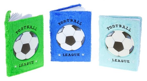NOTEBOOK PLYŠOVÝ FUTBALOVÝ DENNÍK A5 8051