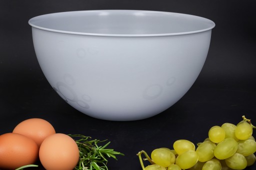 VEĽKÁ PLASTOVÁ KUCHYŇSKÁ MISA, ŠEDÁ 28 CM, MISKA NA ŠĽAHANIE, 6L