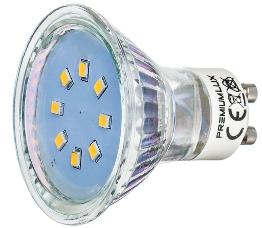 GU10 žiarovka 8 LED SMD 2835 modrá 1W Varšava