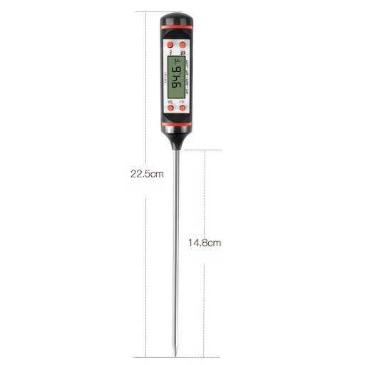 DIGITÁLNY KUCHYNSKÝ TEPLOMER NA MÄSO, VÍNO, LCD SONDA -50°C - 300°C