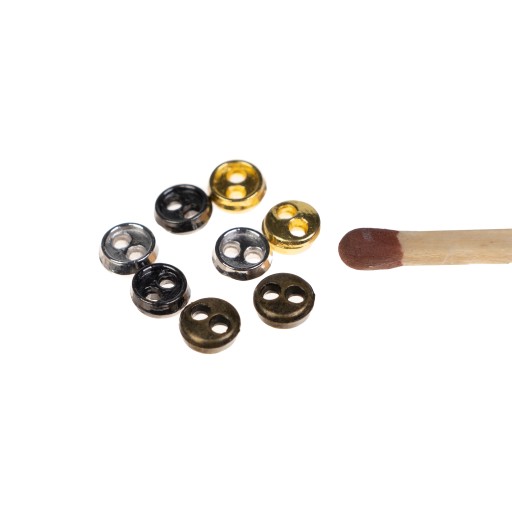 10ks veľmi malých mini kovových gombíkov 4mm
