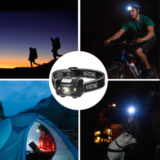 LED HLAVNÁ LAMPA, NA AKUMULÁTOR, 5 REŽIMOV