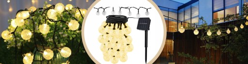 Solárne girlandové záhradné svietidlá BALLS 20x LED