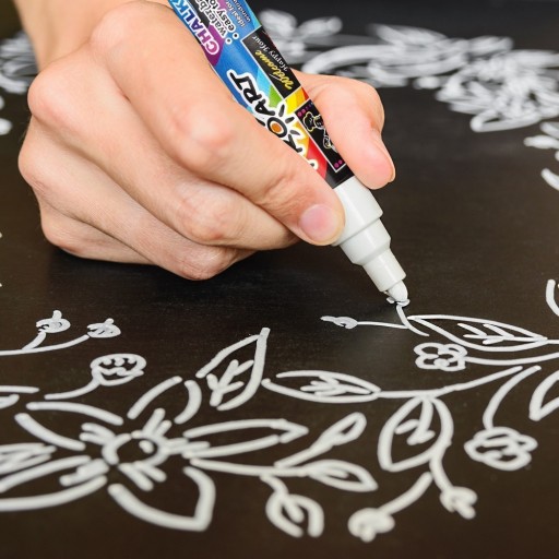 CHALK MARKER tenký LEVIATAN 8G CHALK popisovač na tabule a sklo RUŽOVÝ