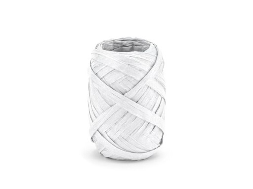 Biela rafiová stuha 5mmx20m