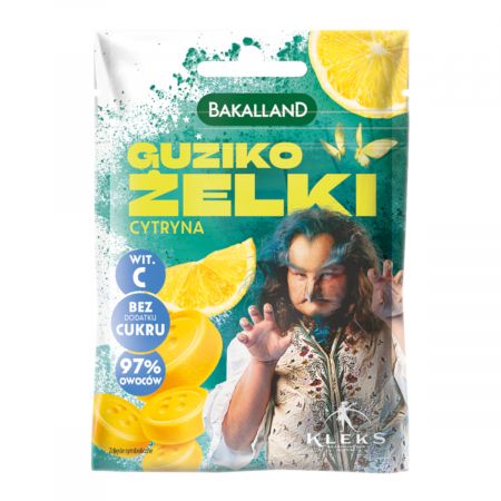 Bakalland Guziko citrónové želé bez cukru bez želatíny 34g KLEKS