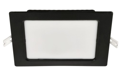 LED stropné svietidlo, zápustné, zápustné, 12W, 1200lm, 4000K, čierne