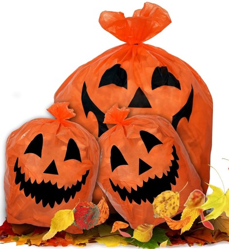 LISTOVÉ TAŠKY Tekvice HALLOWEENSKÉ DEKORÁCIE 3 ks