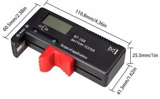Digitálny LCD tester batérií a akumulátorov