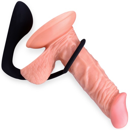 Masážny prístroj na prostatu, análny kolík s krúžkom na penis