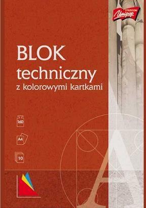 Technický blok s farebnými listami, formát A4,