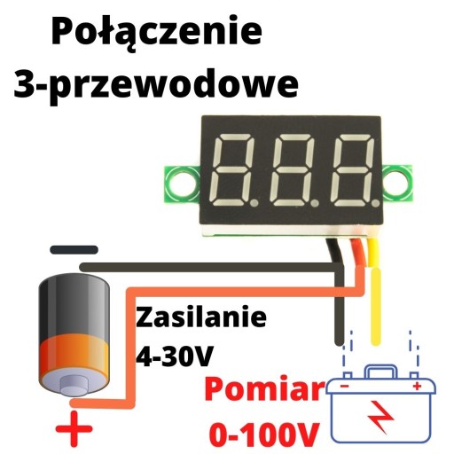 DC LED voltmeter 0,36