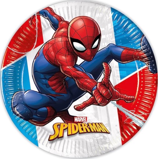Papierové taniere Spiderman 23 cm - 8 kusov