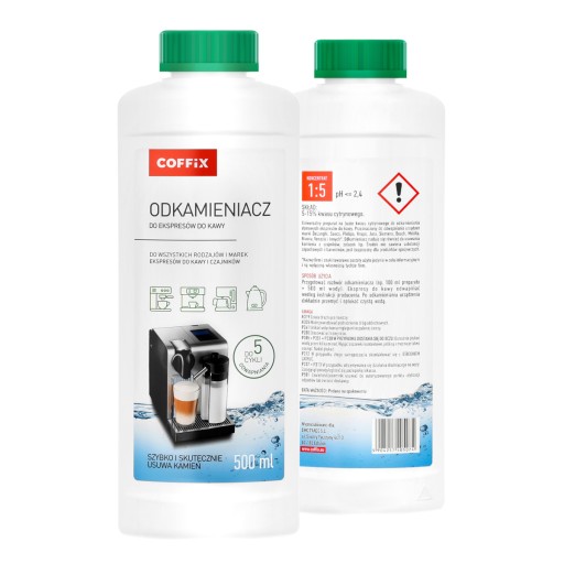 Odstraňovač vodného kameňa pre kávovar DELONGHI, náhradný 500ml COFFIX