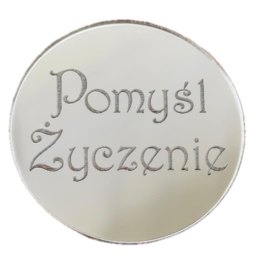 Vytvorte si prianie k narodeninám Dekorácia Gravírovací kruh Plexi Strieborné zrkadlo
