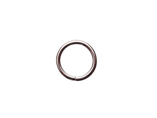 Kovový krúžok na opasok 25 / 4 mm NIKEL 10 kusov
