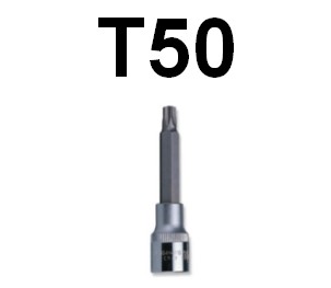Bit TORX T50/ TX50 x 100 mm s 1/2 násadou Jonnesway