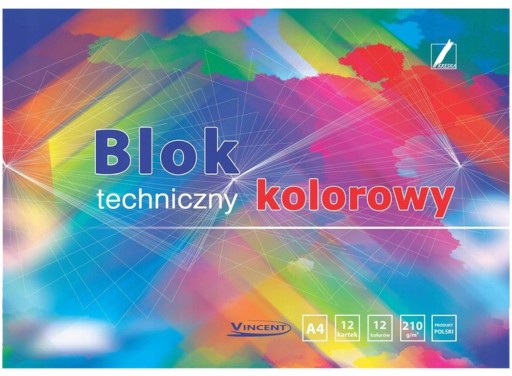 Linka Technický blok farebný A4 12k 210g