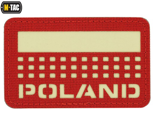 VELCRO ZÁPLATA POĽSKO LASEROVÝ REZANÝ 50x80 FLUORESCENT M-TAC ČERVENÝ